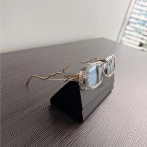 Dezi “Drippy” 1 Clear and Gold Glasses